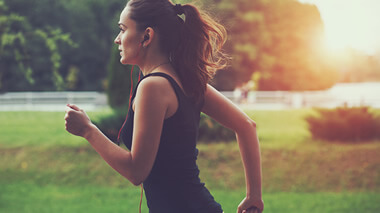 Woman jogging in a park